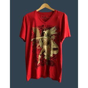 MAYAN VILLAGE-MENS TIEDYE SHORT SLEEVE ORGANIC COTTON GRAPHIC T-SHIRT SIZE LARGE